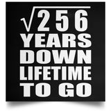 16th Anniversary Square Root of 256 Years Lifetime To Go - Poster Square