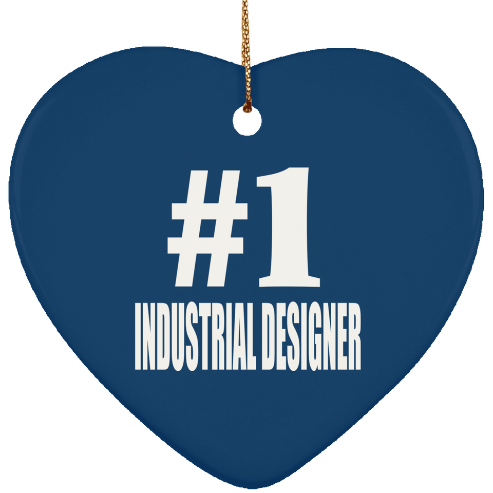 Number One #1 Industrial Designer - Heart Ornament