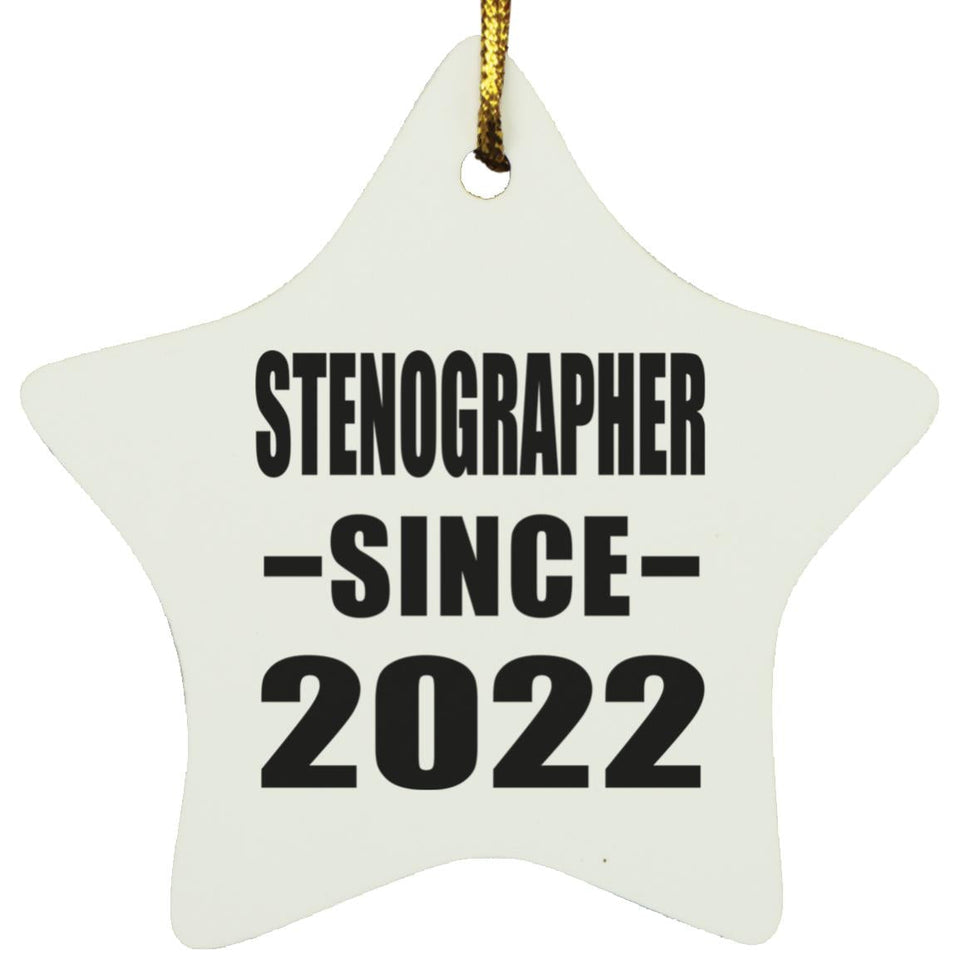 Stenographer Since 2022 - Star Ornament