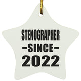 Stenographer Since 2022 - Star Ornament