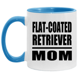 Flat-Coated Retriever Mom - 11oz Accent Mug Blue