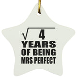 2nd Anniversary Square Root of 4 Years of Mrs Perfect - Star Ornament