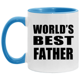 World's Best Father - 11oz Accent Mug Blue