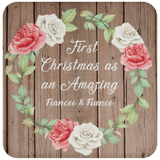 First Christmas As an Amazing Fiancee & Fiance - Drink Coaster B