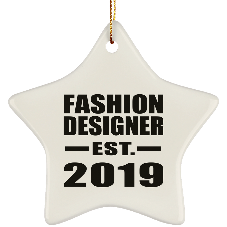 Fashion Designer Established EST. 2019 - Star Ornament