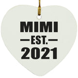 Mimi Established EST. 2021 - Heart Ornament