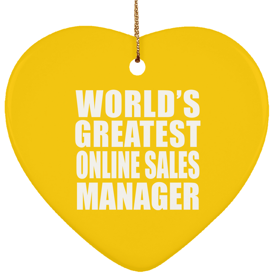 World's Greatest Online Sales Manager - Heart Ornament