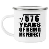 24th Anniversary Square Root of 576 Years of Mr Perfect - 12oz Camping Mug