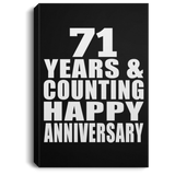 Happy 71st Anniversary 71 Years & Counting - Canvas Portrait