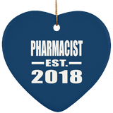 Pharmacist Established EST. 2018 - Heart Ornament