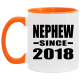 Nephew Since 2018 - 11oz Accent Mug Orange