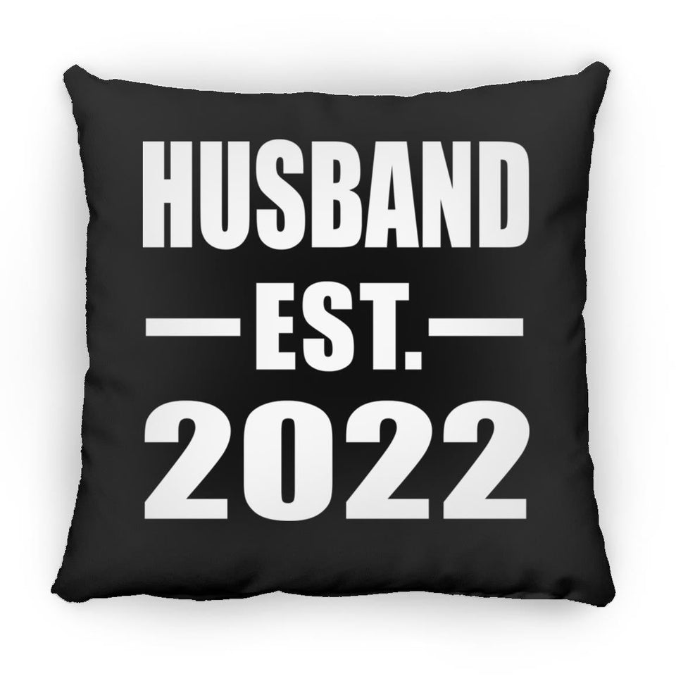 Husband Established EST. 2022 - Throw Pillow Black