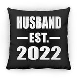 Husband Established EST. 2022 - Throw Pillow Black