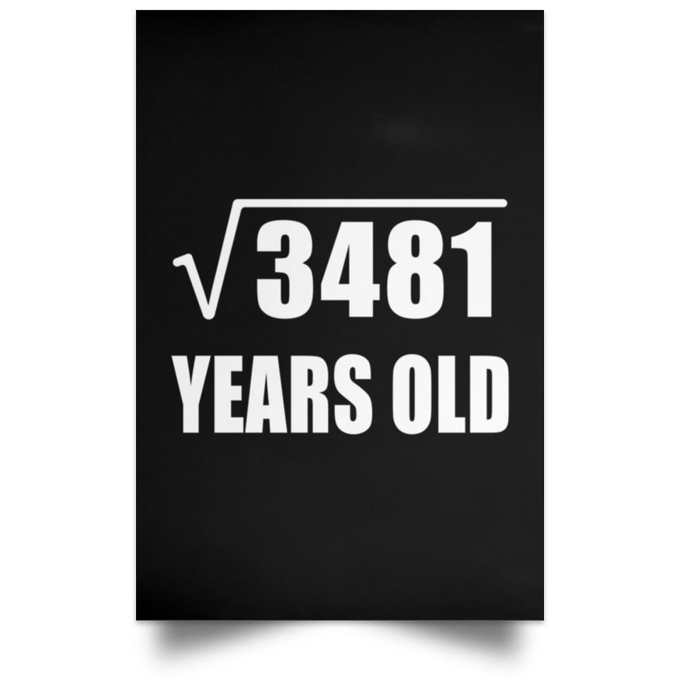 59th Birthday Square Root of 3481 Years Old - Poster Portrait