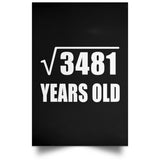 59th Birthday Square Root of 3481 Years Old - Poster Portrait
