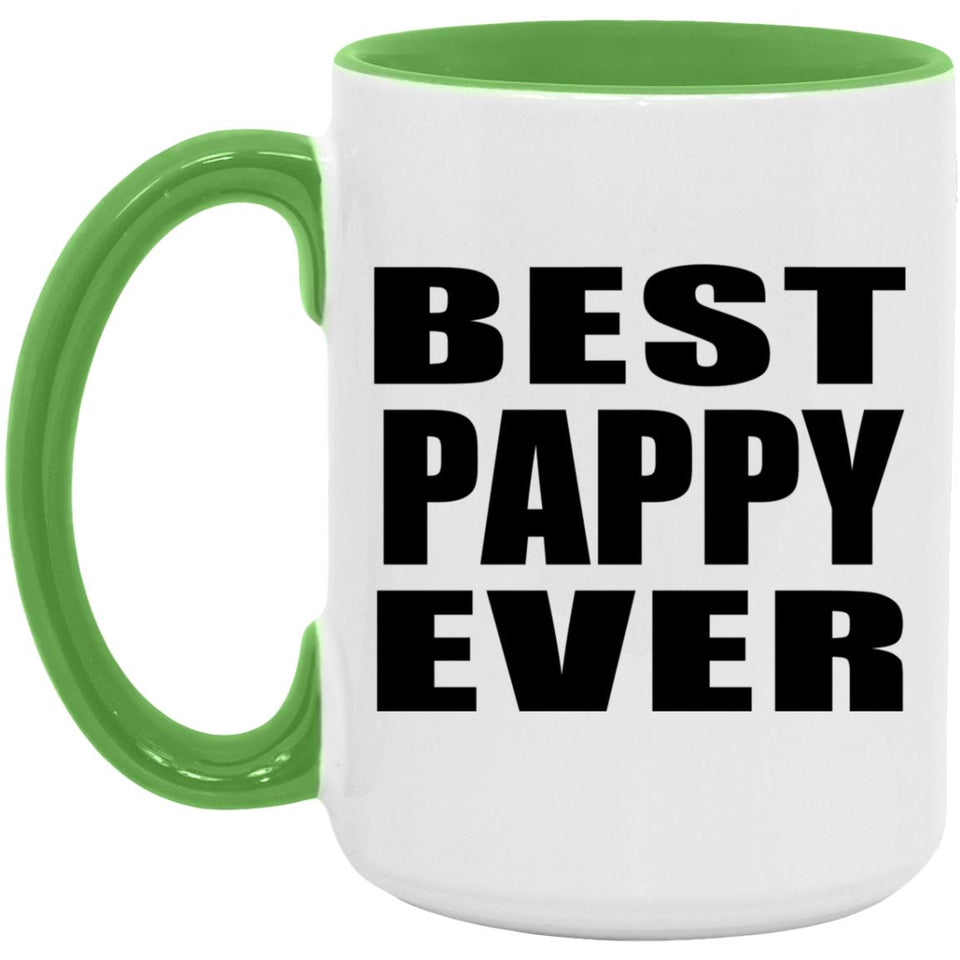 Best Pappy Ever - 15oz Accent Mug Green