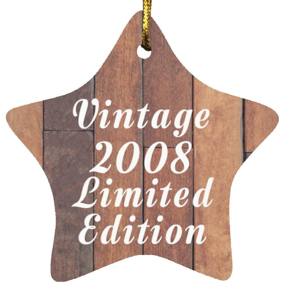 16th Birthday Vintage 2008 Limited Edition - Star Ornament E