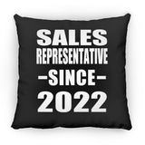 Sales Representative Since 2022 - Throw Pillow Black