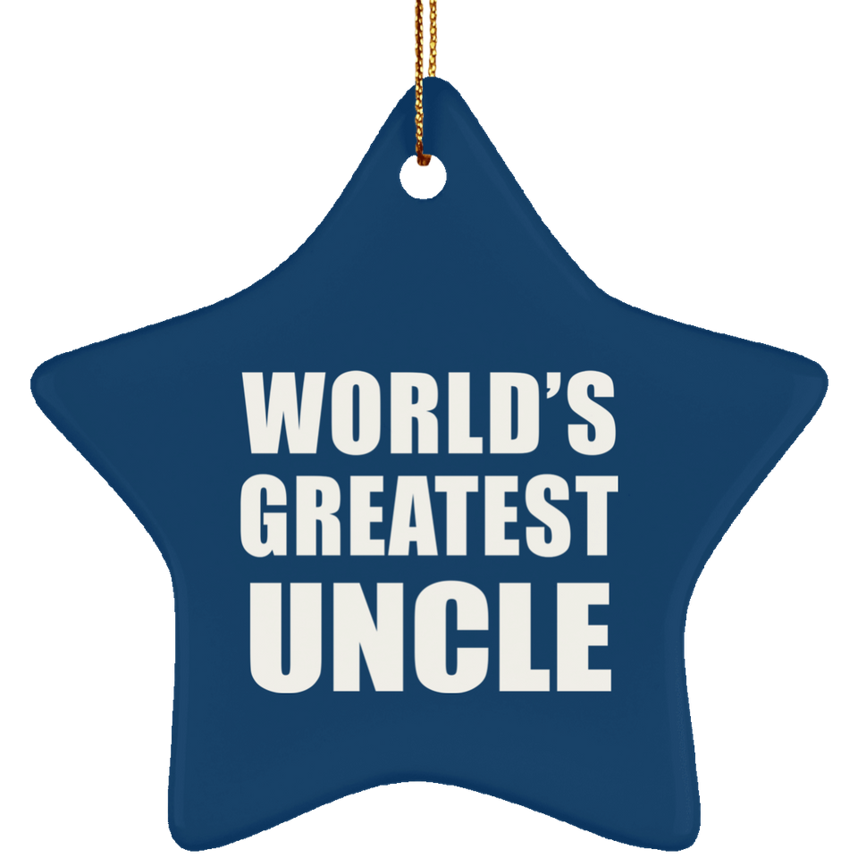 World's Greatest Uncle - Star Ornament