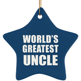 World's Greatest Uncle - Star Ornament