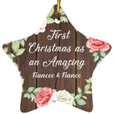 First Christmas As an Amazing Fiancee & Fiance - Star Ornament A