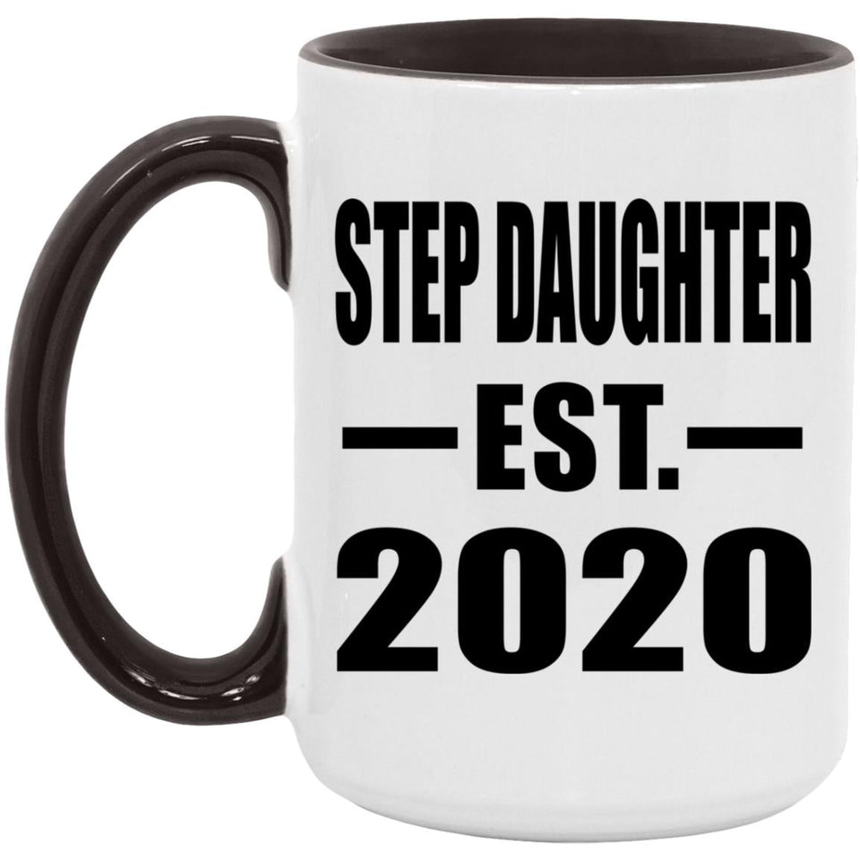 Step Daughter Established EST. 2020 - 15oz Accent Mug Black