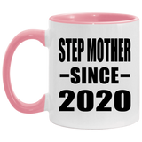 Step Mother Since 2020 - 11oz Accent Mug Pink
