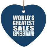 World's Greatest Sales Representative - Heart Ornament