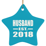 Husband Established EST. 2018 - Star Ornament