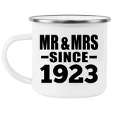 101st Anniversary Mr & Mrs Since 1923 - 12oz Camping Mug
