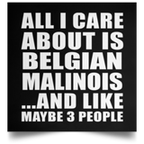All I Care About Is Belgian Malinois - Poster Square