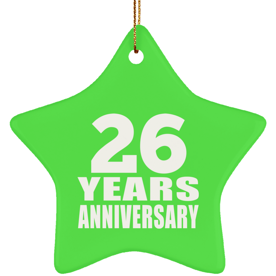 26th Anniversary 26 Years - Star Ornament