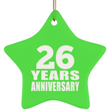26th Anniversary 26 Years - Star Ornament