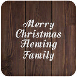 Merry Christmas Fleming Family - Drink Coaster D