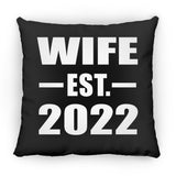Wife Established EST. 2022 - Throw Pillow Black