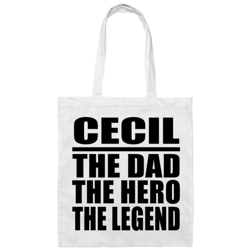 Cecil The Dad The Hero The Legend - Tote Bag White
