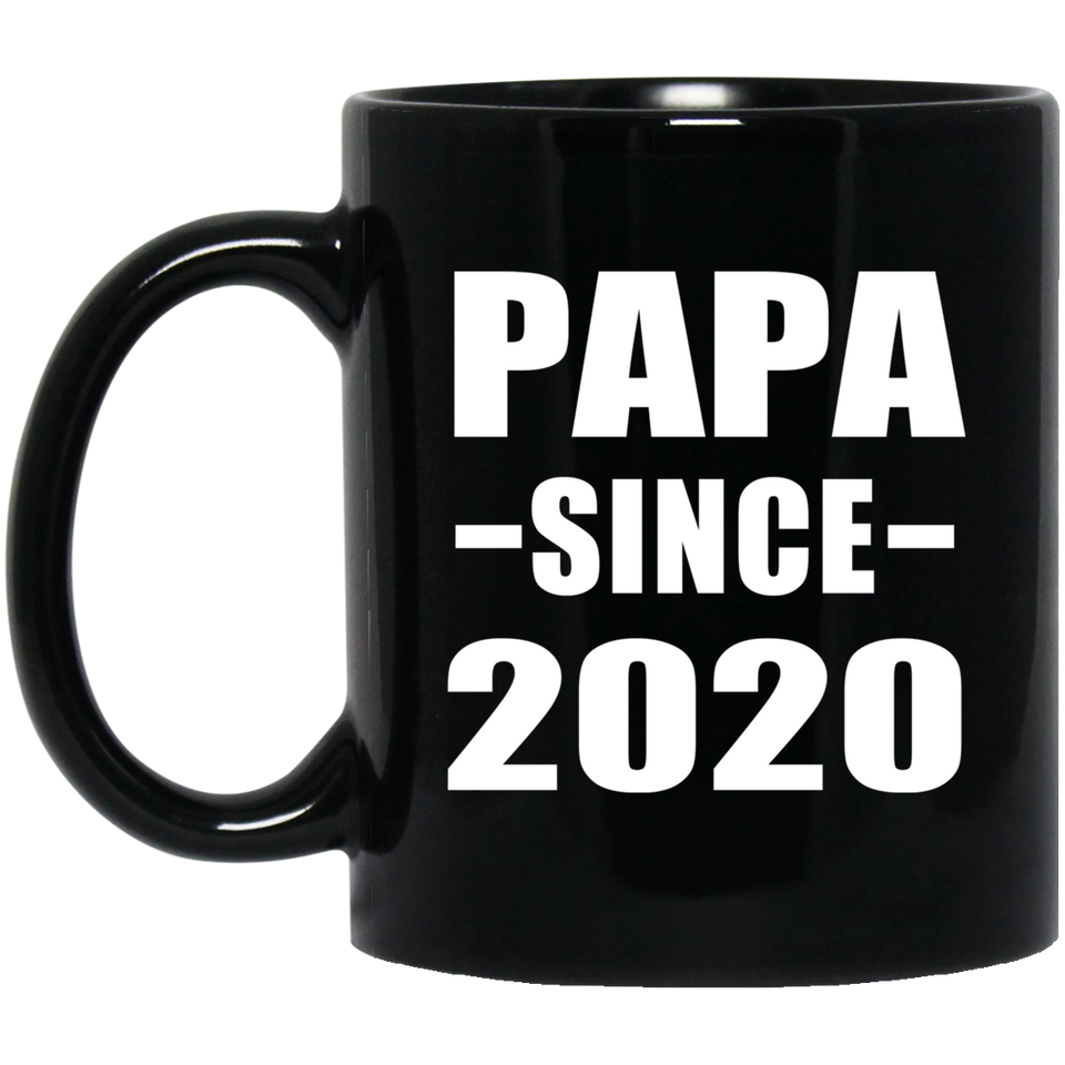 Papa Since 2020 - 11oz Coffee Mug Black