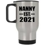 Nanny Established EST. 2021 - Silver Travel Mug