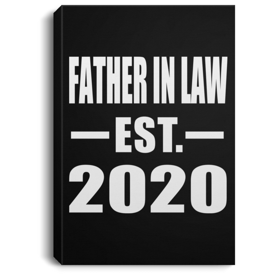 Father In Law Established EST. 2020 - Canvas Portrait
