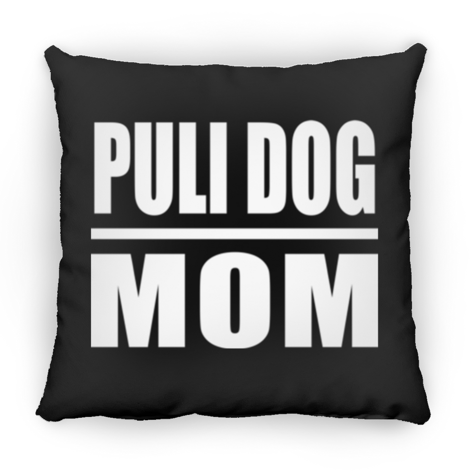 Puli Dog Mom - Throw Pillow Black