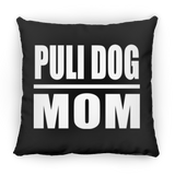 Puli Dog Mom - Throw Pillow Black