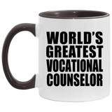 World's Greatest Vocational Counselor - 11oz Accent Mug Black