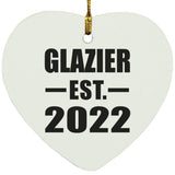 Glazier Established EST. 2022 - Heart Ornament