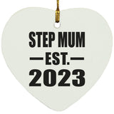 Step Mum Established EST. 2023 - Heart Ornament