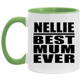 Nellie Best Mum Ever - 11oz Accent Mug Green