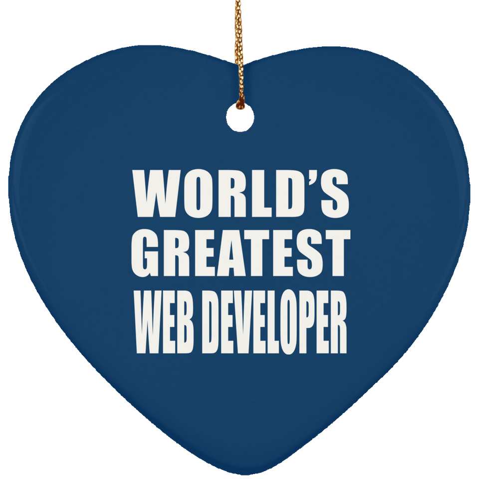 World's Greatest Web Developer - Heart Ornament