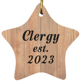 Clergy Established Est. 2023 - Star Ornament C