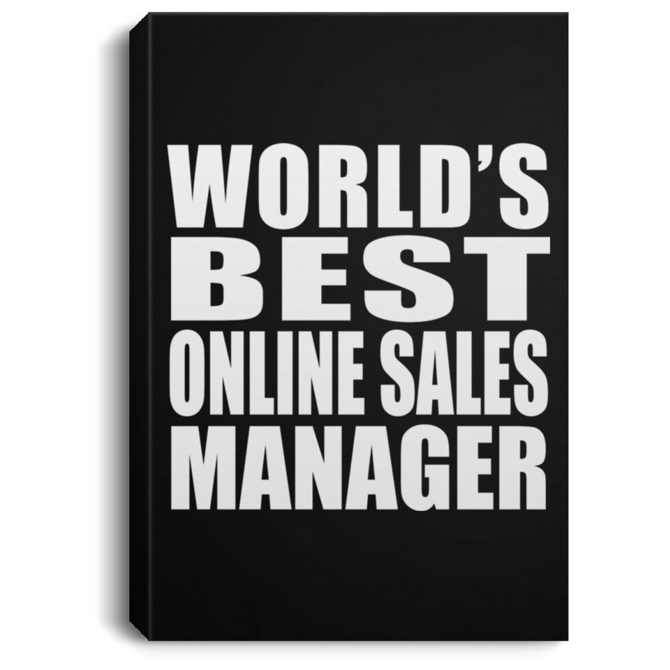 World's Best Online Sales Manager - Canvas Portrait