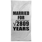 53rd Anniversary Married For Square Root of 2809 Years - Hand Towel