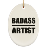 Badass Artist - Oval Ornament